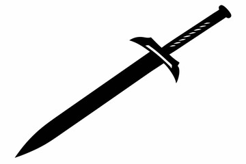 Sword silhouette, Ancient sword icon, Sword icon vector