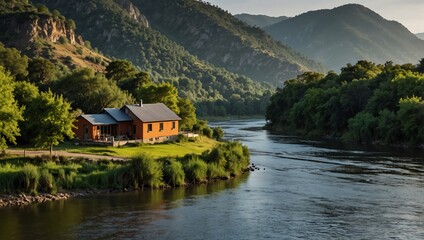 Obraz premium house on the lake
