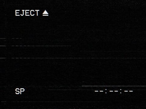 EJECT - VHS Playback Screen Overlay with Timecode 4x3 Size