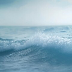 Fototapeta premium Blurred ocean wave background with soft focus