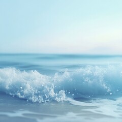 Obraz premium Blurred ocean wave background with soft focus