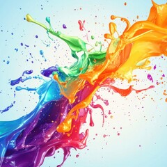 Obraz premium Colorful paint splash background for creative themes
