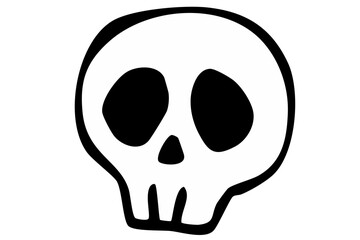 ハロウィンの骸骨イラスト