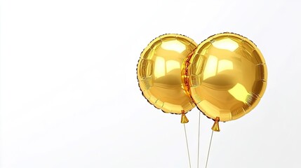 Fototapeta premium Shiny Gold Balloons Floating in a Cheerful Celebration Generative AI