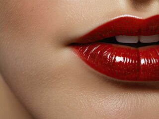 Fototapeta premium close up lips of GIRL,,close up lips