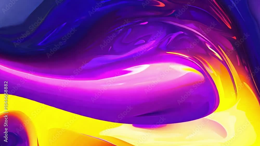Poster abstract fluid shapes in vibrant colors create a mesmerizing visual experience amid gradients and dy