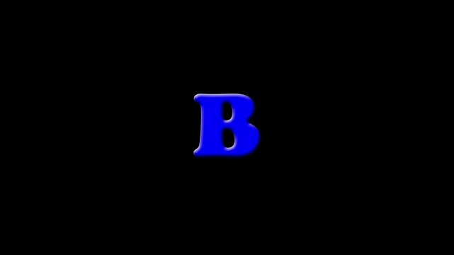 letter B of the English alphabet, learning English alphabet letters.