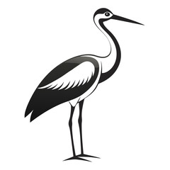 Obraz premium White Stork black Belarus bird silhouette