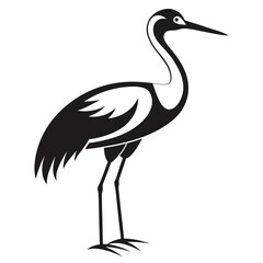 Obraz premium White Stork black Belarus bird silhouette
