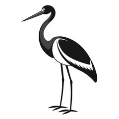 Fototapeta premium White Stork black Belarus bird silhouette