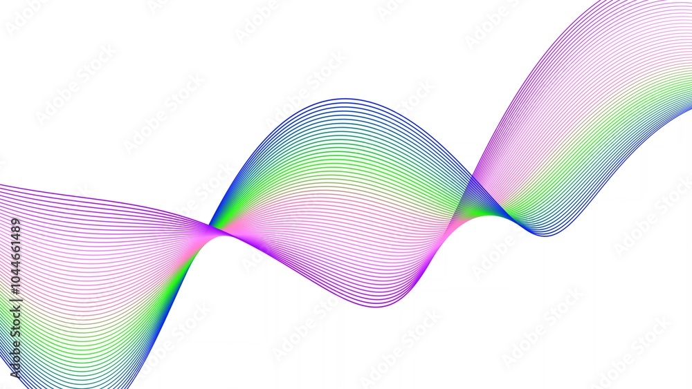 Poster abstract colorful wave pattern with gradient lines