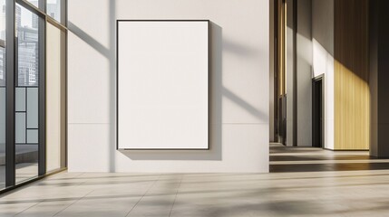 This executive poster template offers a modern aesthetic with a customizable area for branding, ideal for professional presentations and marketing needs.