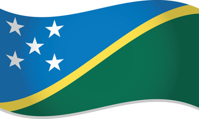 Solomon Islands Waving Flag Vector