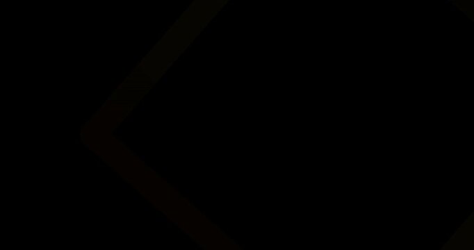 A square of perpendicular lines appears from the center of the screen and increases with rotation