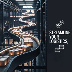Fototapeta premium steamline your logistics