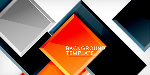 Square shape color abstract geometry. Vector Illustration For Wallpaper, Banner, Background, Card, Book Illustration, landing page