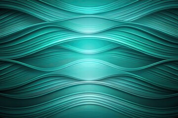 Symmetrical teal abstract background with wavy design