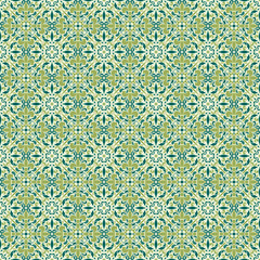 Talavera Pattern. Indian patchwork vector. Azulejos portugal. Turkish ornament. Moroccan tile mosaic. Ceramic tableware, folk print.