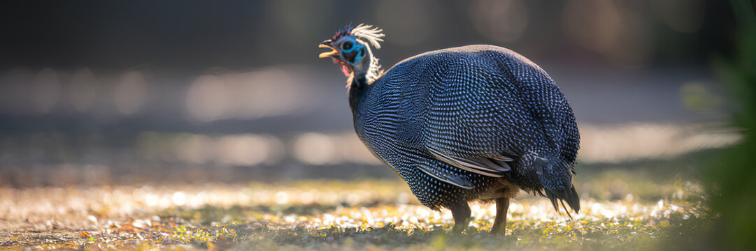 A photo of guinea fowl in the outdoors