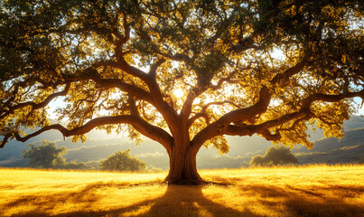 Naklejka premium Dreamlike Landscapes and Mystical Gardens with Vibrant Flowers and Glowing Nature