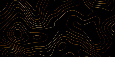 Fototapeta premium Abstract multicolor on black background with Topographic line map pattern. Topographic map lines, contour background. wavy and curved lines background. Geographic map . 