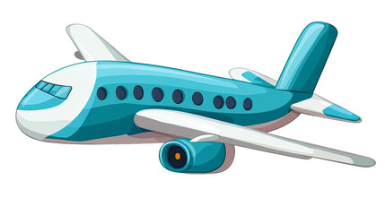 Cartoon airplane soaring through a vibrant purple sky, whimsical illustration of travel and adventure