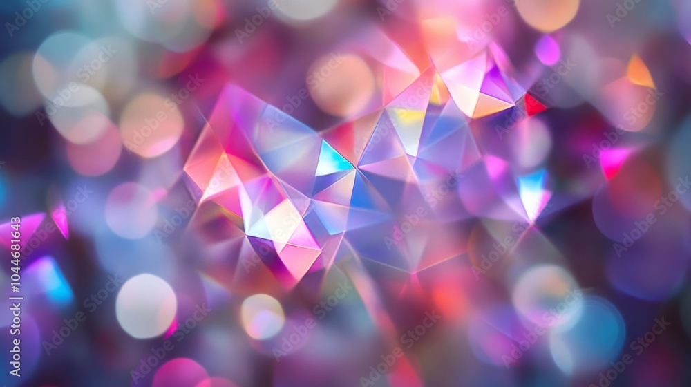 Poster abstract geometric patterns in soft focus lighting
