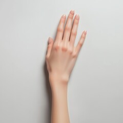Relaxed Hand Isolated on White Background	
