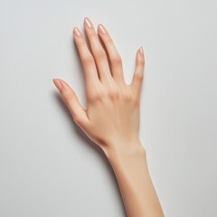 Relaxed Hand Isolated on White Background	