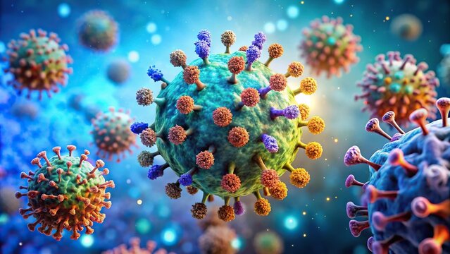 T cell interacting with antigens on an antigen presenting cell APC in a forced perspective angle