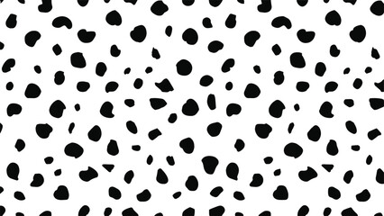 Dalmatian pattern vector. Abstract black and white dalmatian dog print design.