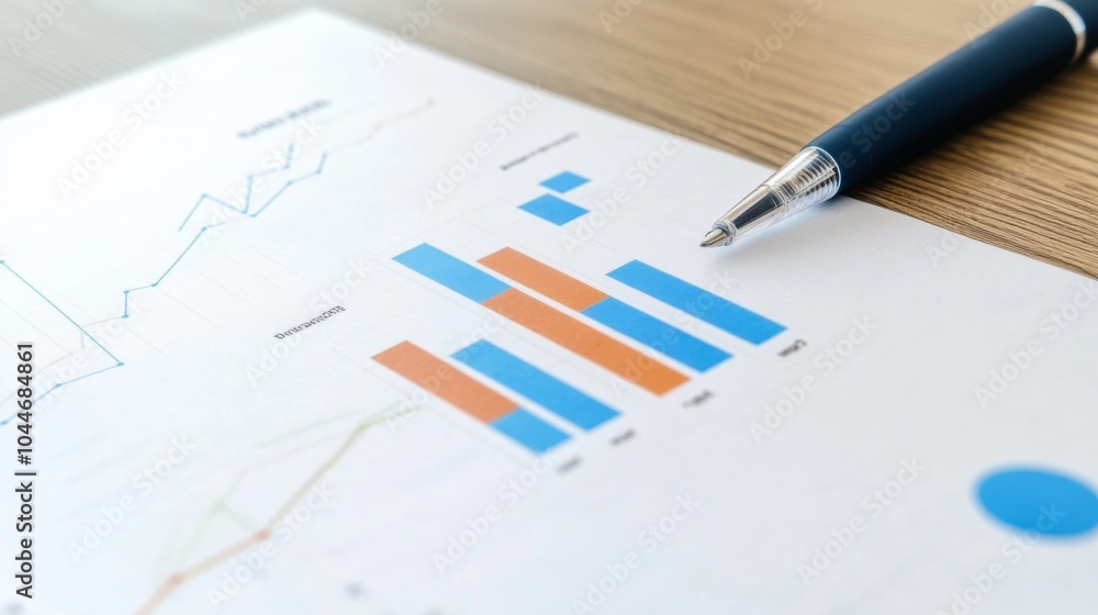 Poster business data analysis with clean graphs and charts