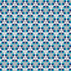seamless pattern with blue flowers