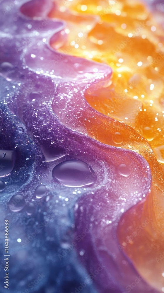 Poster a colorful, abstract design with a purple and orange swirl
