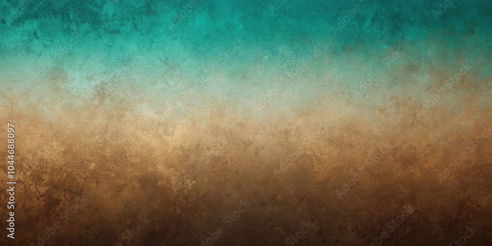 Poster teal and brown gradient background with textured pattern