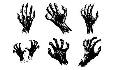 Fototapeta premium Zombie Hand logo icon design illustration