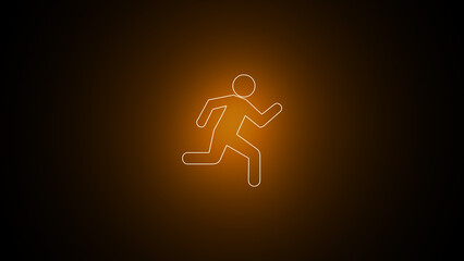 Ran fast icon. Symbolizing Speed, Fitness, and Determination in Track Events, Marathon, and Sprint. Minimalist Outline for Health, Vitality, and Athletic Motivation
