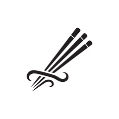 stylish chopstick icon