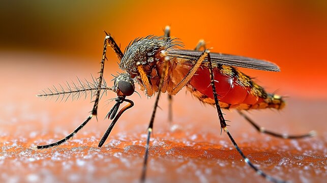 macro photography of a mosquito