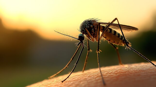 macro photography of a mosquito