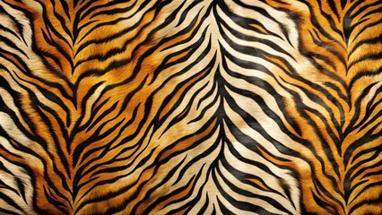 Fototapeta premium Texture fabric of tiger prints and zebra for background high angle