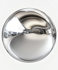 A silver object with a reflective surface