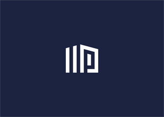 letter p with building logo icon design vector design template inspiration