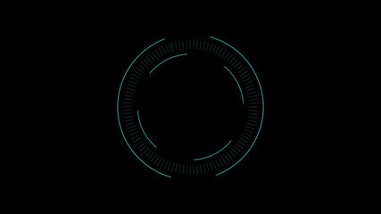 Circle hud elements on a black background.