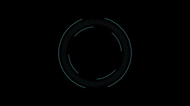 Circle hud elements on a black background.