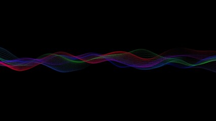 Abstract Colorful Wave Pattern, Background particle line wave