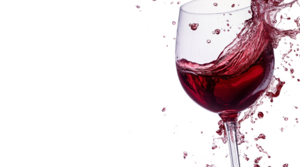 Red wine splash isolated on a white background