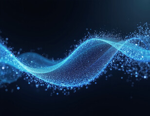Blue Glowing Wave.