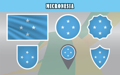 High quality vector of the National Flag of Micronesia. Best for cultural presentations, educational materials, or international themes, adding a professional touch to your design projects.