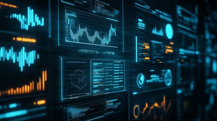 Modern Digital Finance Interface in High Contrast Design